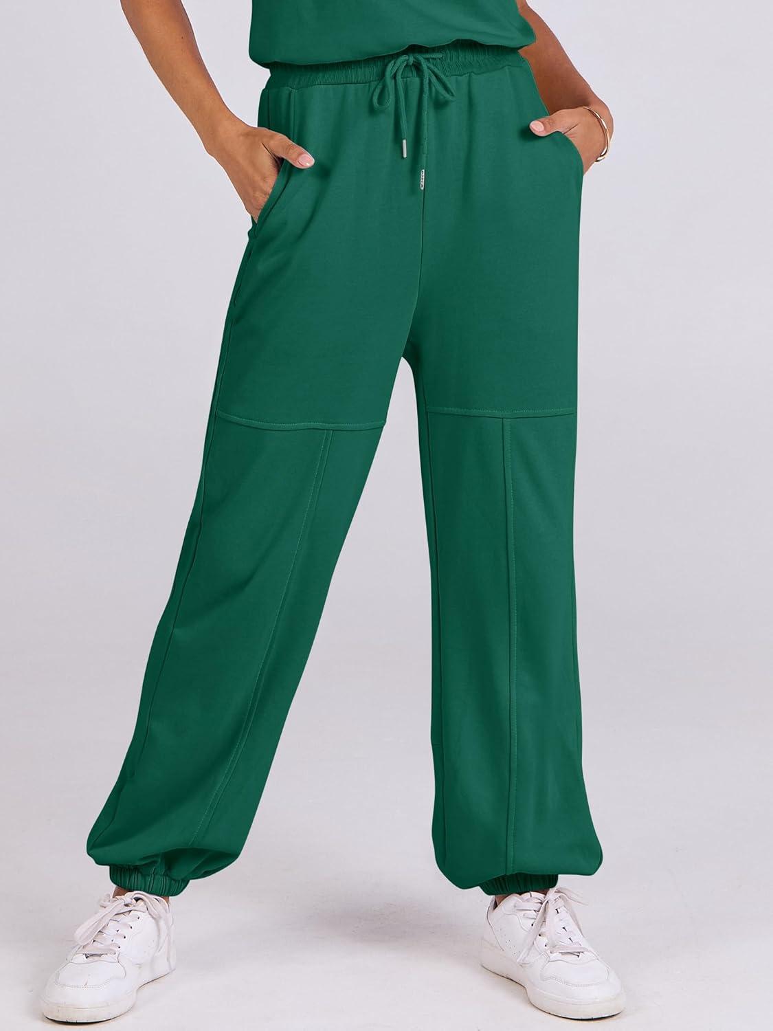 imageANRABESS Jumpsuits for Women Casual Summer Sleeveless 2025 Romper One Piece Outfit Active Workout Lounge Jumpsuits PocketsGreen