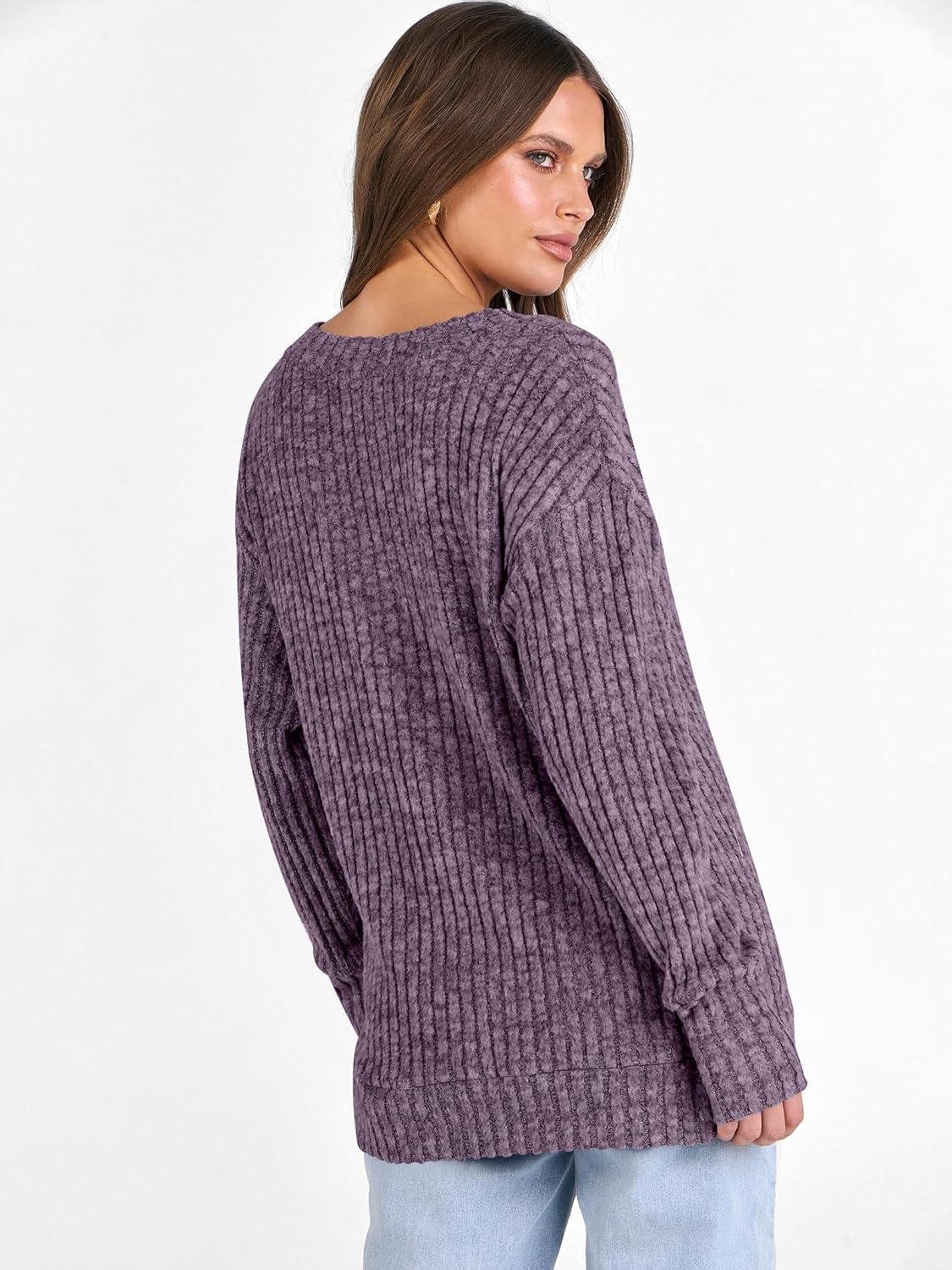 imageANRABESS Long Sleeve Shirts for Women V Neck Casual Fall Tops Loose Fit Lightweight Sweaters Tunic Fashion 2025 ClothesPurple