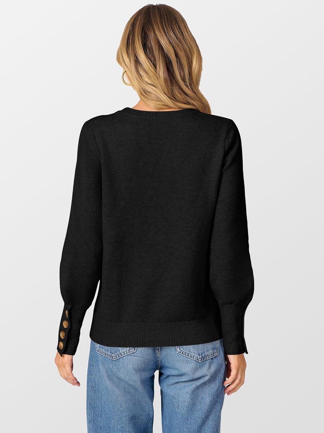 imageANRABESS Sweaters for Women Long Sleeve Crewneck Casual Loose Wool Blend Soft Knit Pullover Tops 2025 Fall Fashion OutfitsBlack