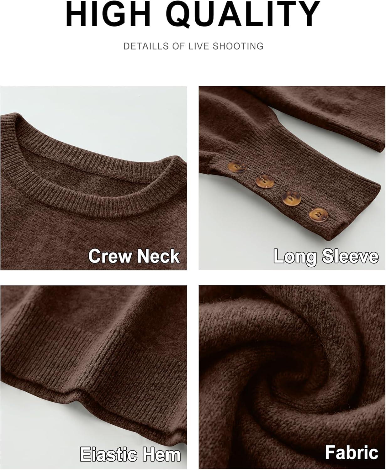 imageANRABESS Sweaters for Women Long Sleeve Crewneck Casual Loose Wool Blend Soft Knit Pullover Tops 2025 Fall Fashion OutfitsMocha