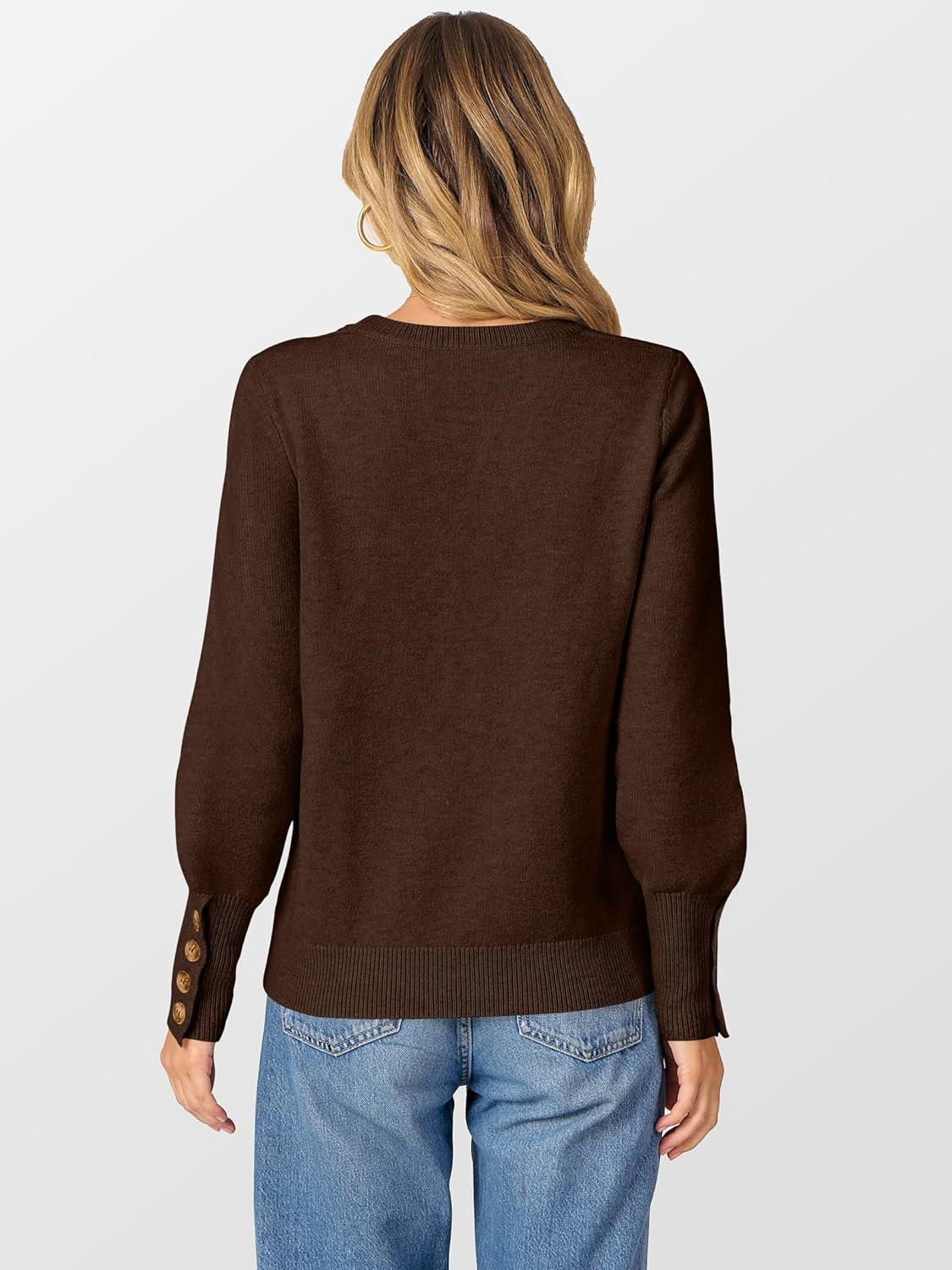 imageANRABESS Sweaters for Women Long Sleeve Crewneck Casual Loose Wool Blend Soft Knit Pullover Tops 2025 Fall Fashion OutfitsMocha