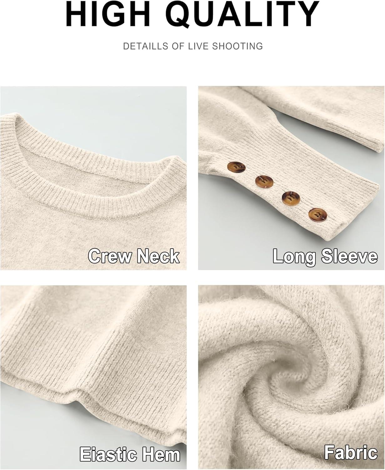 imageANRABESS Sweaters for Women Long Sleeve Crewneck Casual Loose Wool Blend Soft Knit Pullover Tops 2025 Fall Fashion OutfitsWhite