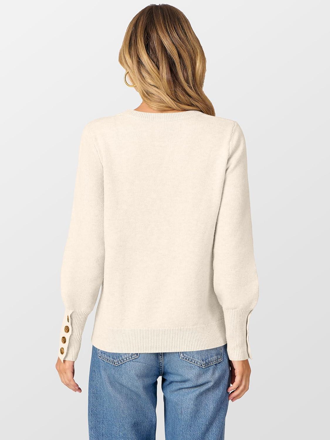 imageANRABESS Sweaters for Women Long Sleeve Crewneck Casual Loose Wool Blend Soft Knit Pullover Tops 2025 Fall Fashion OutfitsWhite