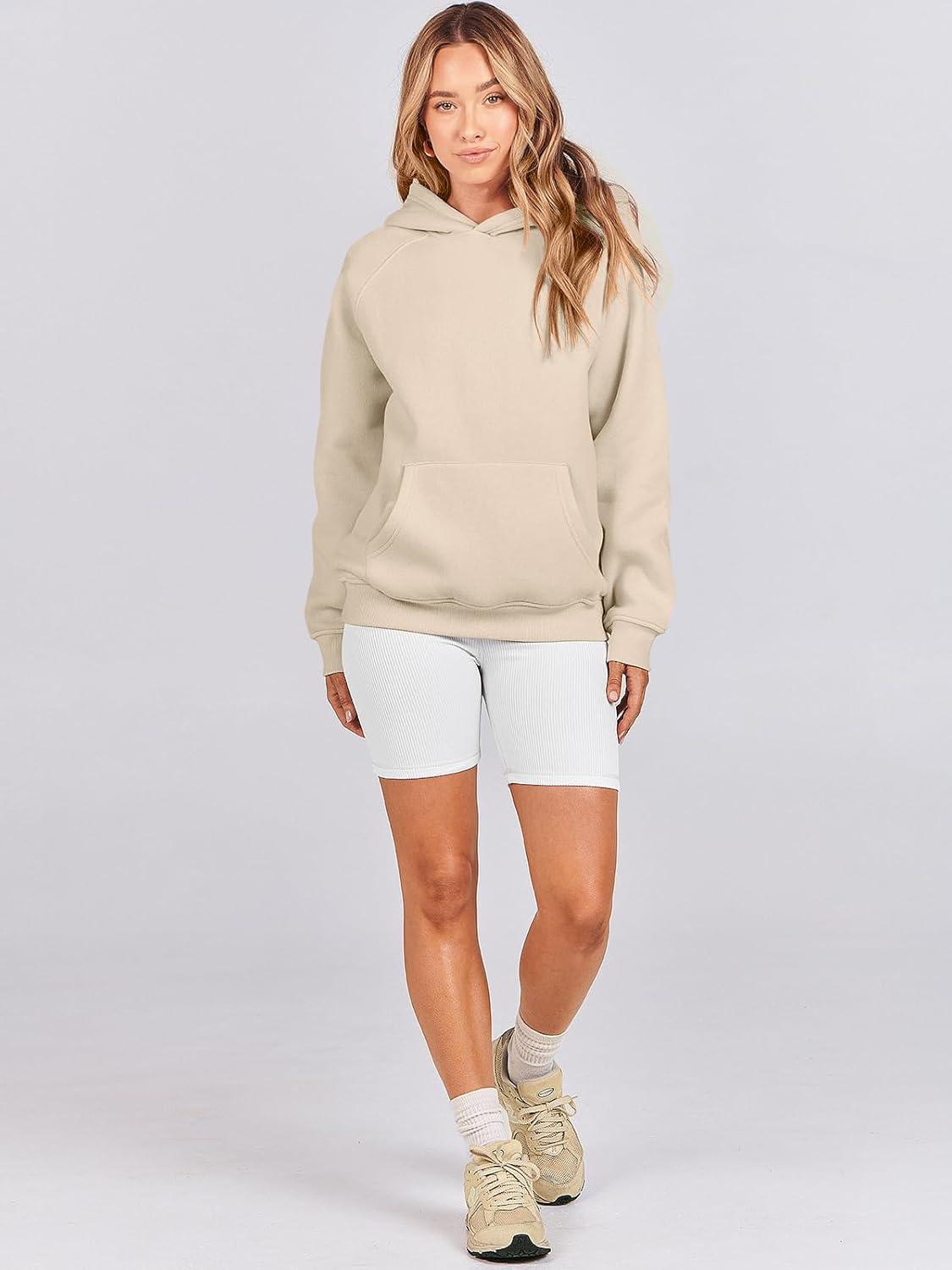 imageANRABESS Women Hoodies Oversized Fleece Long Sleeve Comfy Casual Basic Pullover Sweatshirts 2025 Fall Outfits Y2K ClothesApricot