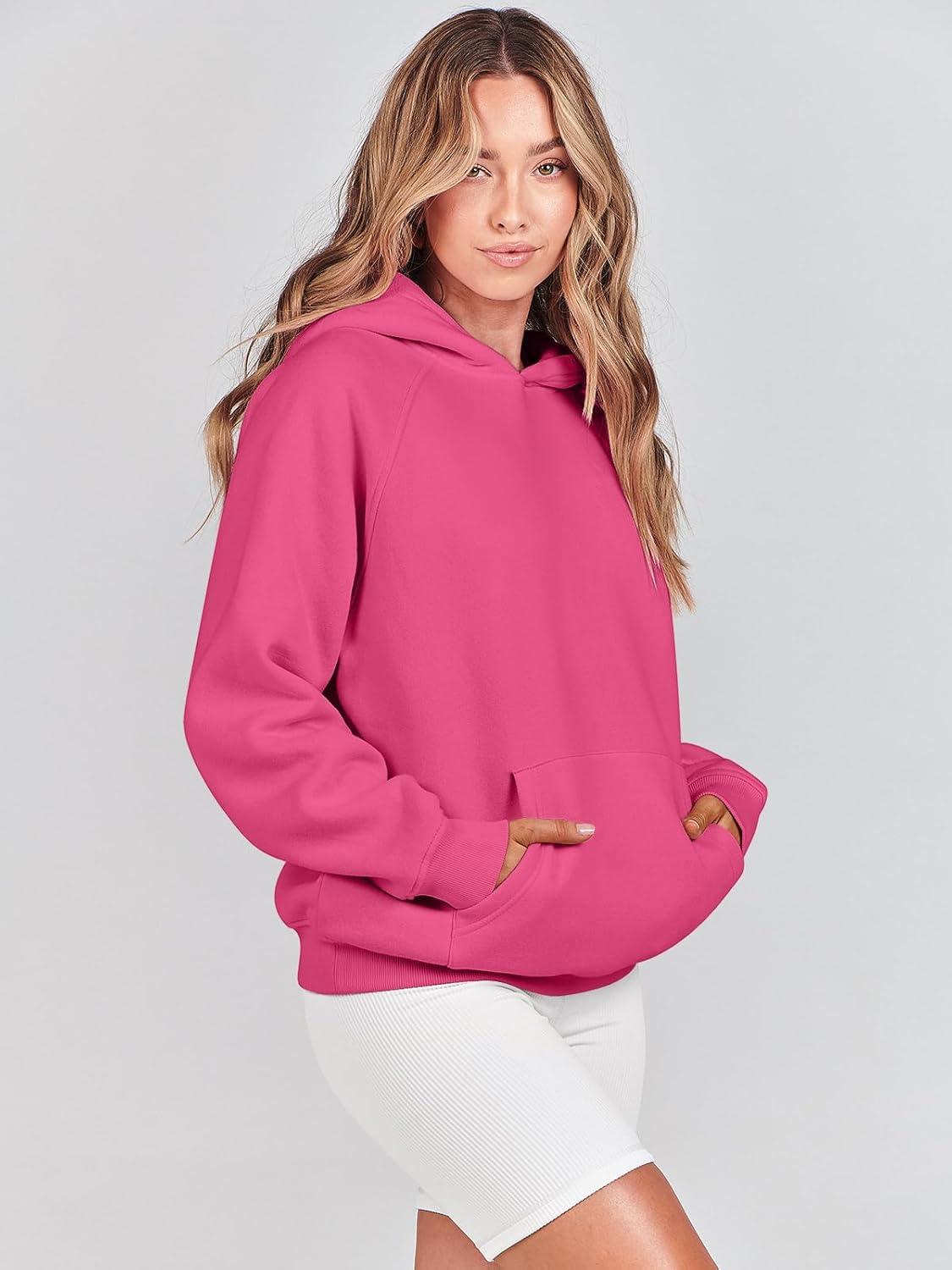 imageANRABESS Women Hoodies Oversized Fleece Long Sleeve Comfy Casual Basic Pullover Sweatshirts 2025 Fall Outfits Y2K ClothesHot Pink