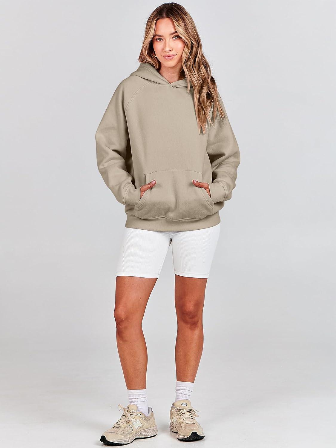 imageANRABESS Women Hoodies Oversized Fleece Long Sleeve Comfy Casual Basic Pullover Sweatshirts 2025 Fall Outfits Y2K ClothesKhaki