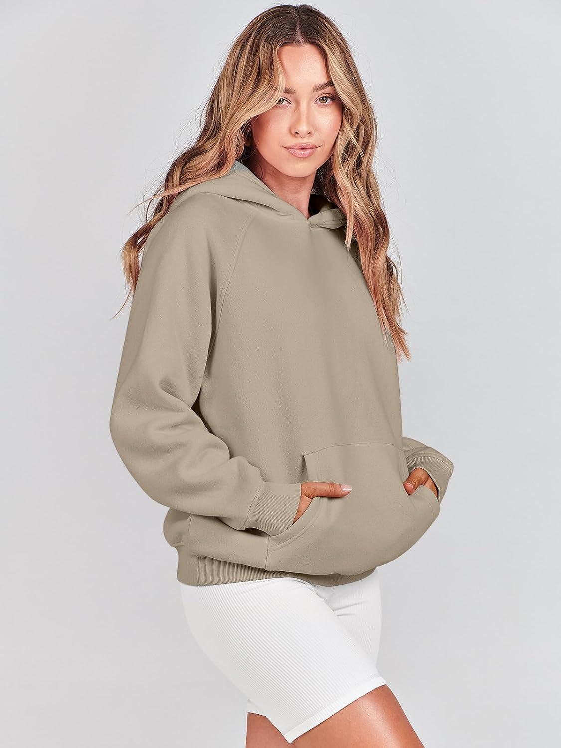 imageANRABESS Women Hoodies Oversized Fleece Long Sleeve Comfy Casual Basic Pullover Sweatshirts 2025 Fall Outfits Y2K ClothesKhaki