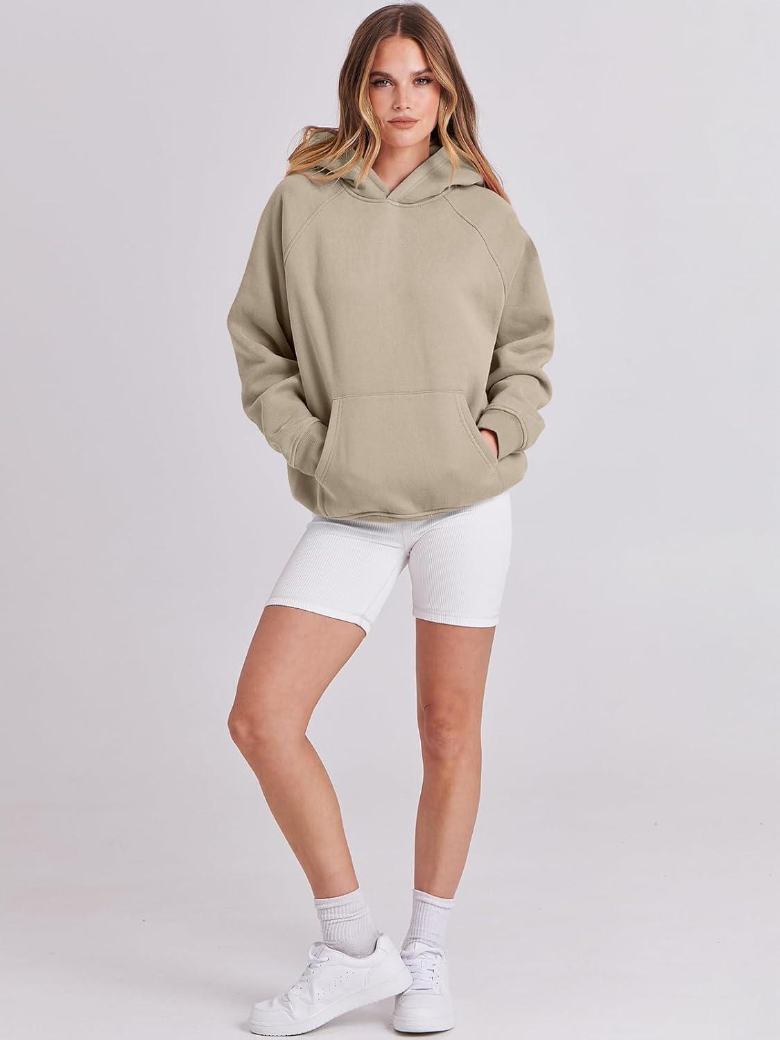 imageANRABESS Women Hoodies Oversized Fleece Long Sleeve Comfy Casual Basic Pullover Sweatshirts 2025 Fall Outfits Y2K ClothesKhaki
