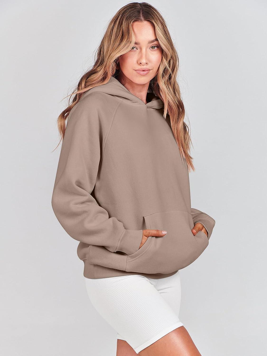 imageANRABESS Women Hoodies Oversized Fleece Long Sleeve Comfy Casual Basic Pullover Sweatshirts 2025 Fall Outfits Y2K ClothesLight Khaki
