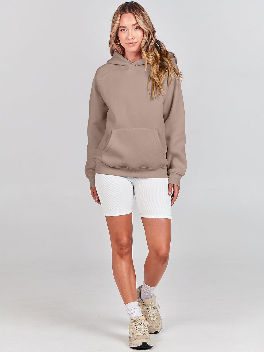 imageANRABESS Women Hoodies Oversized Fleece Long Sleeve Comfy Casual Basic Pullover Sweatshirts 2025 Fall Outfits Y2K ClothesLight Khaki