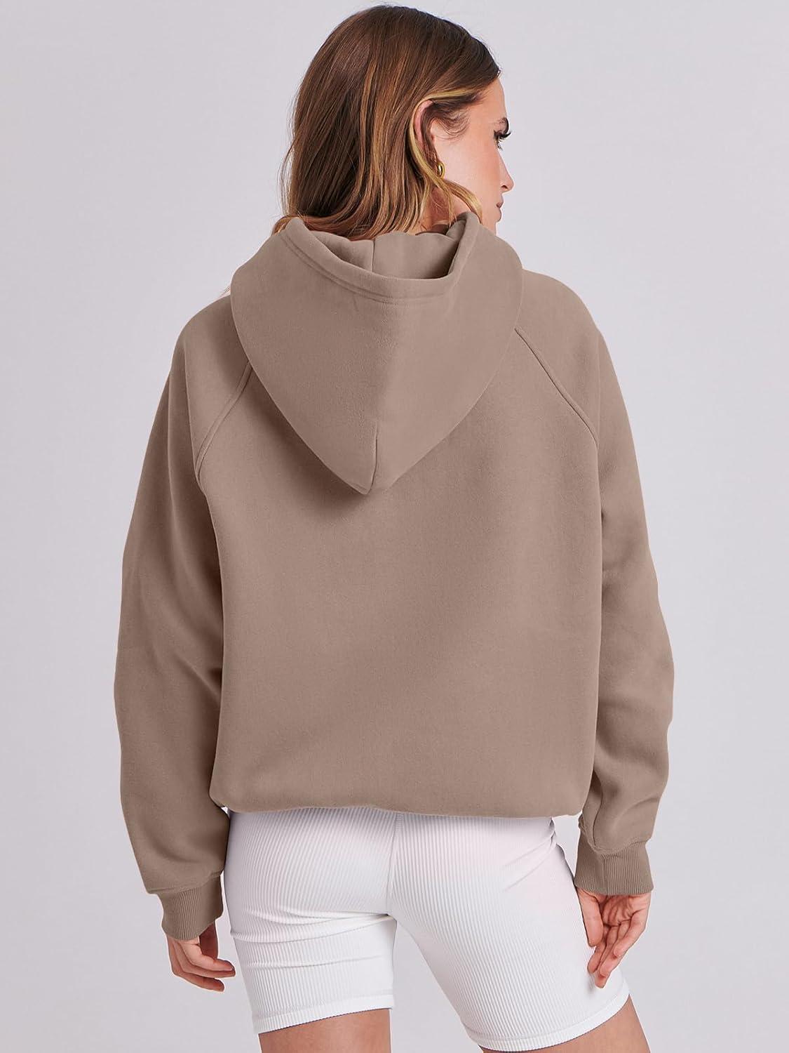 imageANRABESS Women Hoodies Oversized Fleece Long Sleeve Comfy Casual Basic Pullover Sweatshirts 2025 Fall Outfits Y2K ClothesLight Khaki