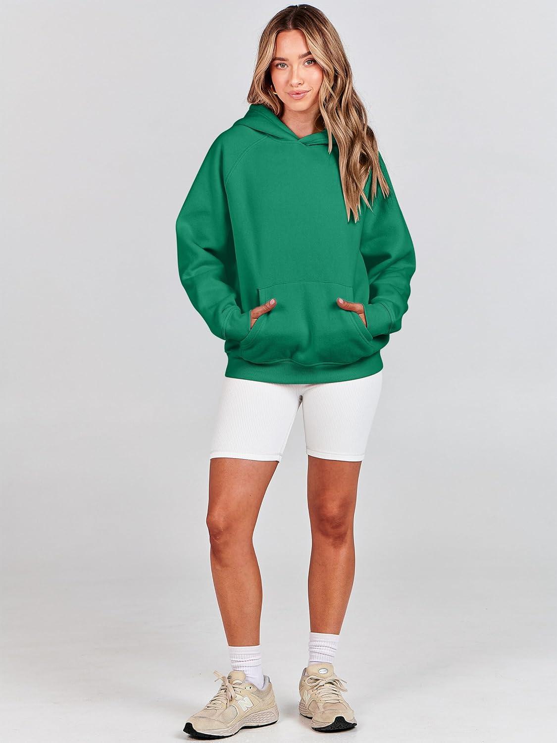 imageANRABESS Women Hoodies Oversized Fleece Long Sleeve Comfy Casual Basic Pullover Sweatshirts 2025 Fall Outfits Y2K ClothesMedium Green