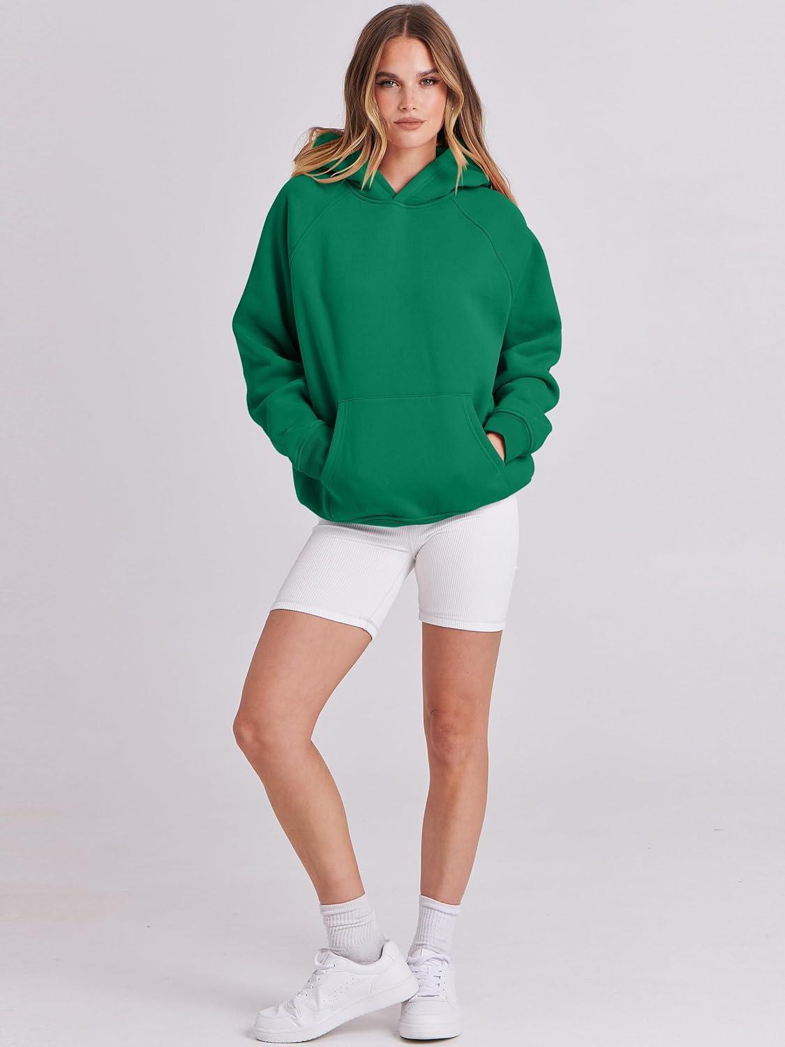 imageANRABESS Women Hoodies Oversized Fleece Long Sleeve Comfy Casual Basic Pullover Sweatshirts 2025 Fall Outfits Y2K ClothesMedium Green