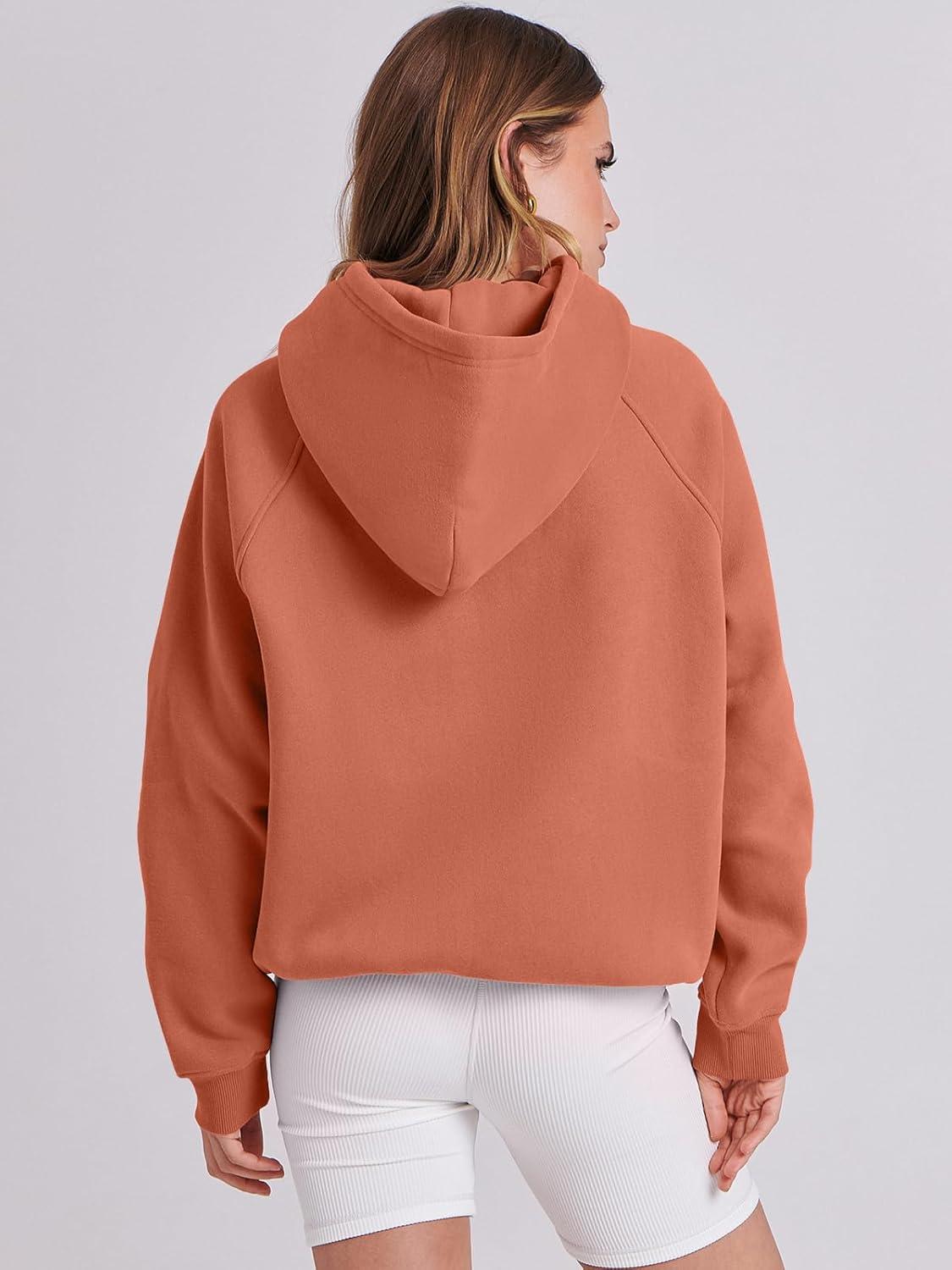 imageANRABESS Women Hoodies Oversized Fleece Long Sleeve Comfy Casual Basic Pullover Sweatshirts 2025 Fall Outfits Y2K ClothesRust