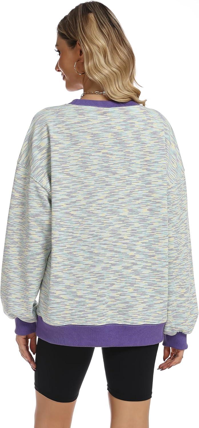 imageANRABESS Women Striped Sweatshirts Oversized Crewneck Long Sleeve Shirts Y2K Pullover Top 2025 Fall Outfits Fashion ClothesGreen Purple Yellow Stripe