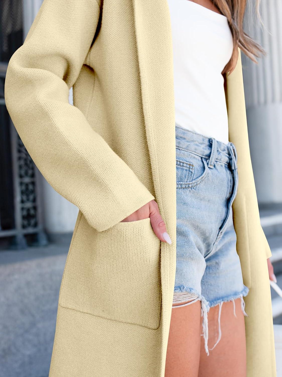 imageANRABESS Womens Cardigan Sweater Oversized Coatigan Knitted Hooded Coat 2025 Fall Outfits OutwearBeige