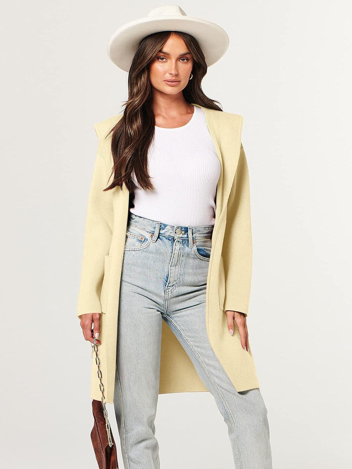 imageANRABESS Womens Cardigan Sweater Oversized Coatigan Knitted Hooded Coat 2025 Fall Outfits OutwearBeige