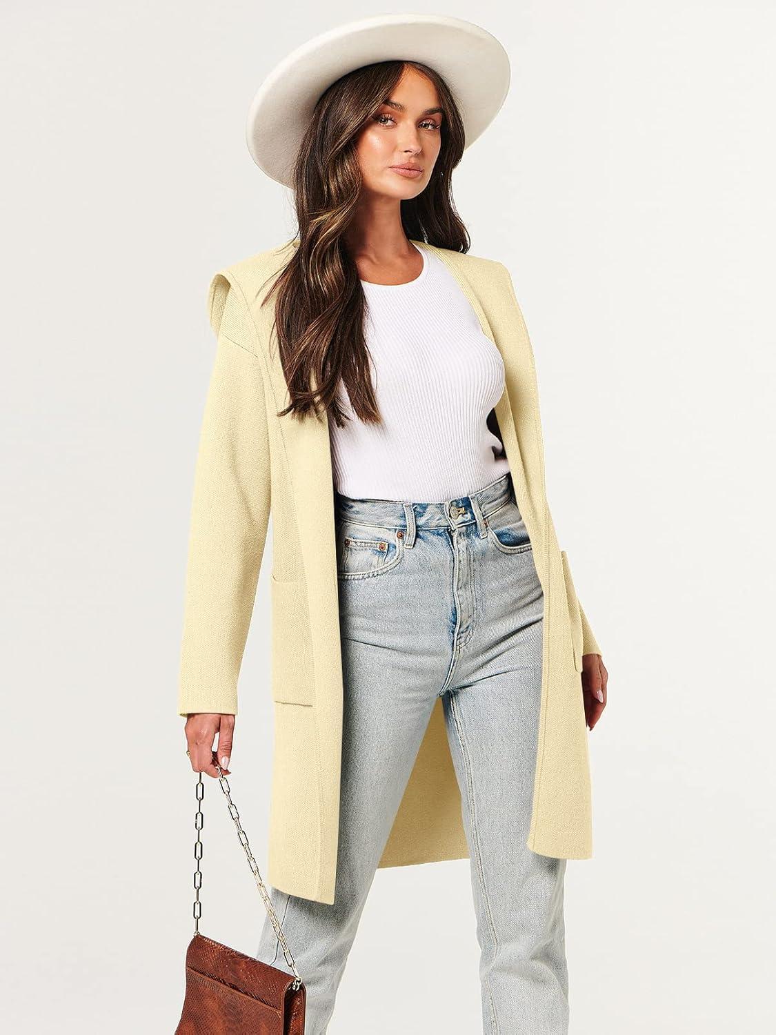 imageANRABESS Womens Cardigan Sweater Oversized Coatigan Knitted Hooded Coat 2025 Fall Outfits OutwearBeige