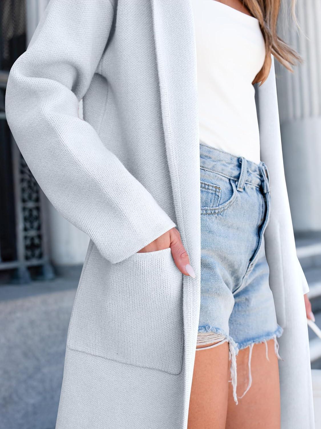 imageANRABESS Womens Cardigan Sweater Oversized Coatigan Knitted Hooded Coat 2025 Fall Outfits OutwearLight Blue