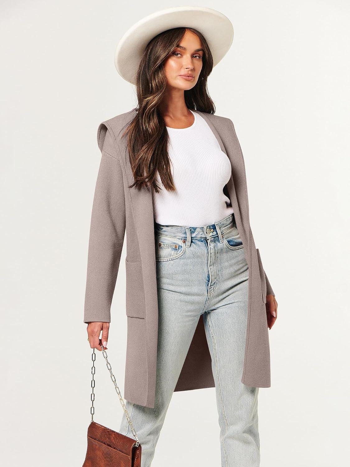 imageANRABESS Womens Cardigan Sweater Oversized Coatigan Knitted Hooded Coat 2025 Fall Outfits OutwearRed Khaki