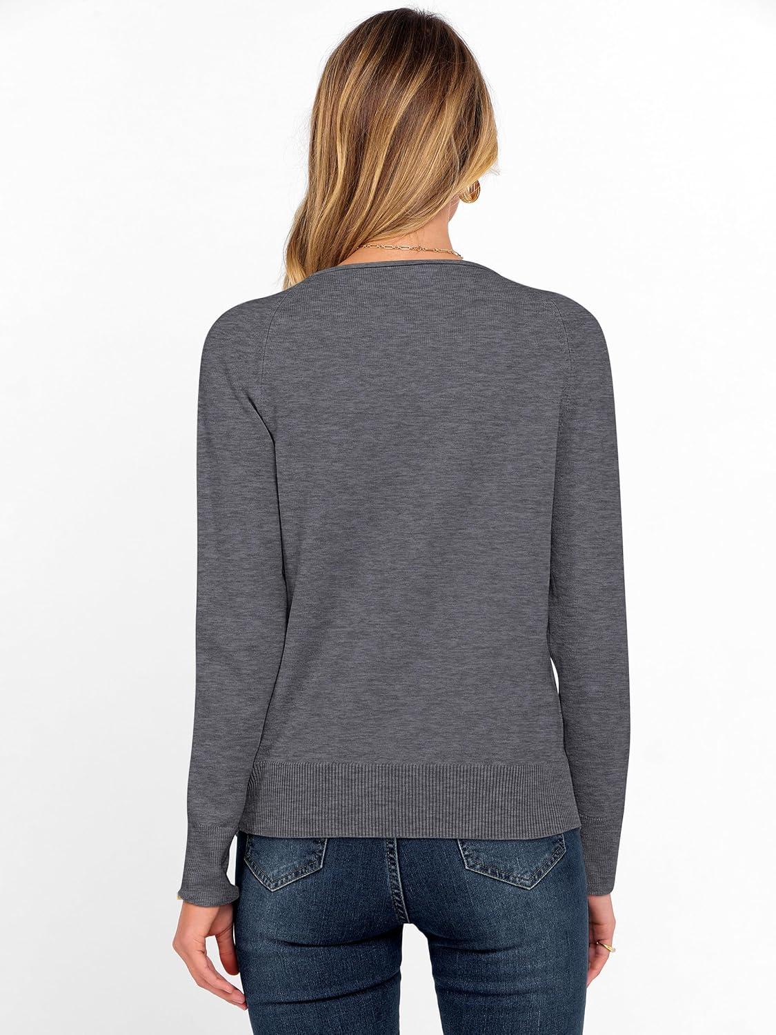 imageANRABESS Womens Long Sleeve Rolled Boat Neck Casual Soft Lightweight Basic Pullover Sweater Top 2025 Fall Shirt Work OutfitsDark Grey