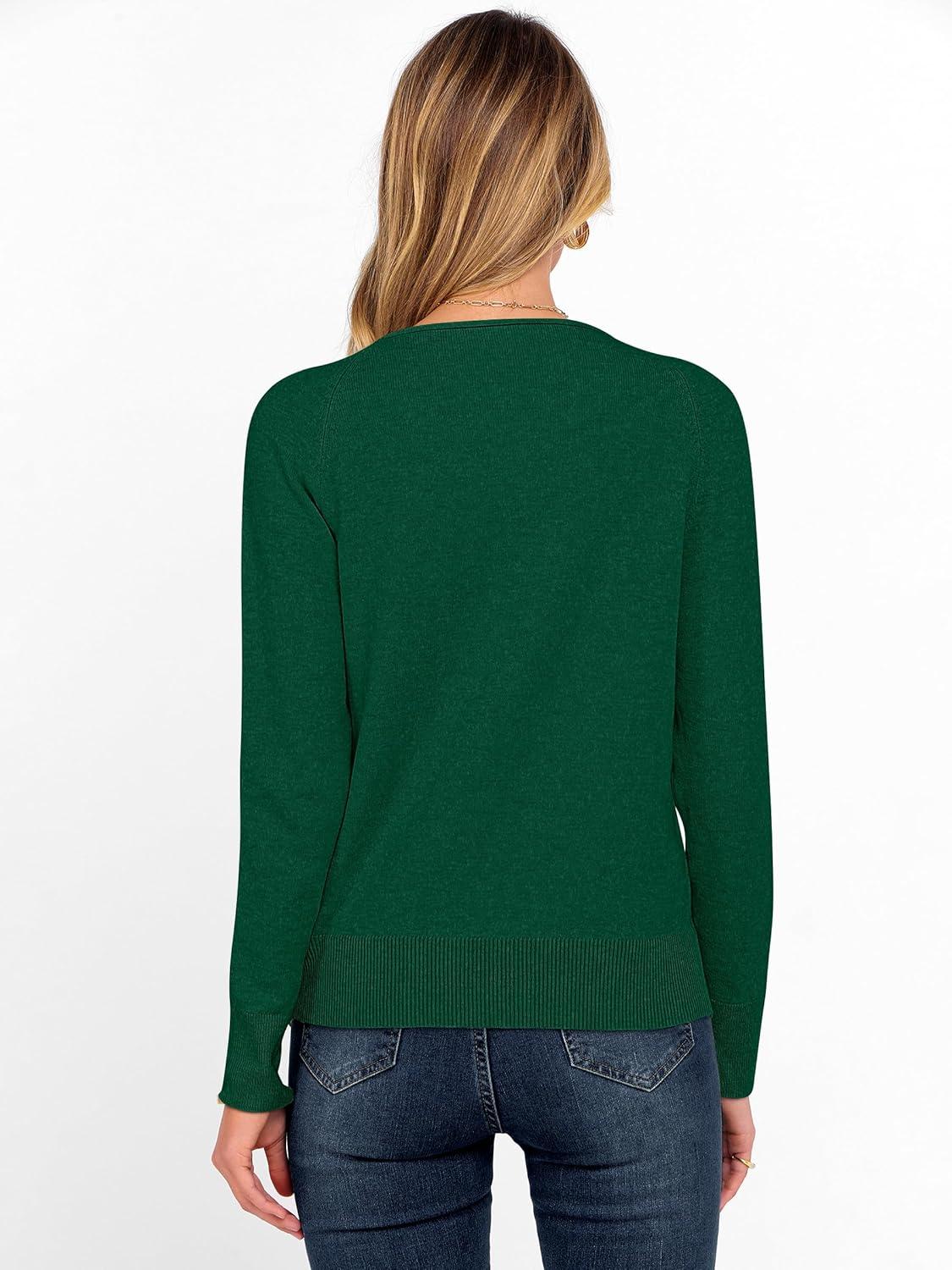 imageANRABESS Womens Long Sleeve Rolled Boat Neck Casual Soft Lightweight Basic Pullover Sweater Top 2025 Fall Shirt Work OutfitsForest Green