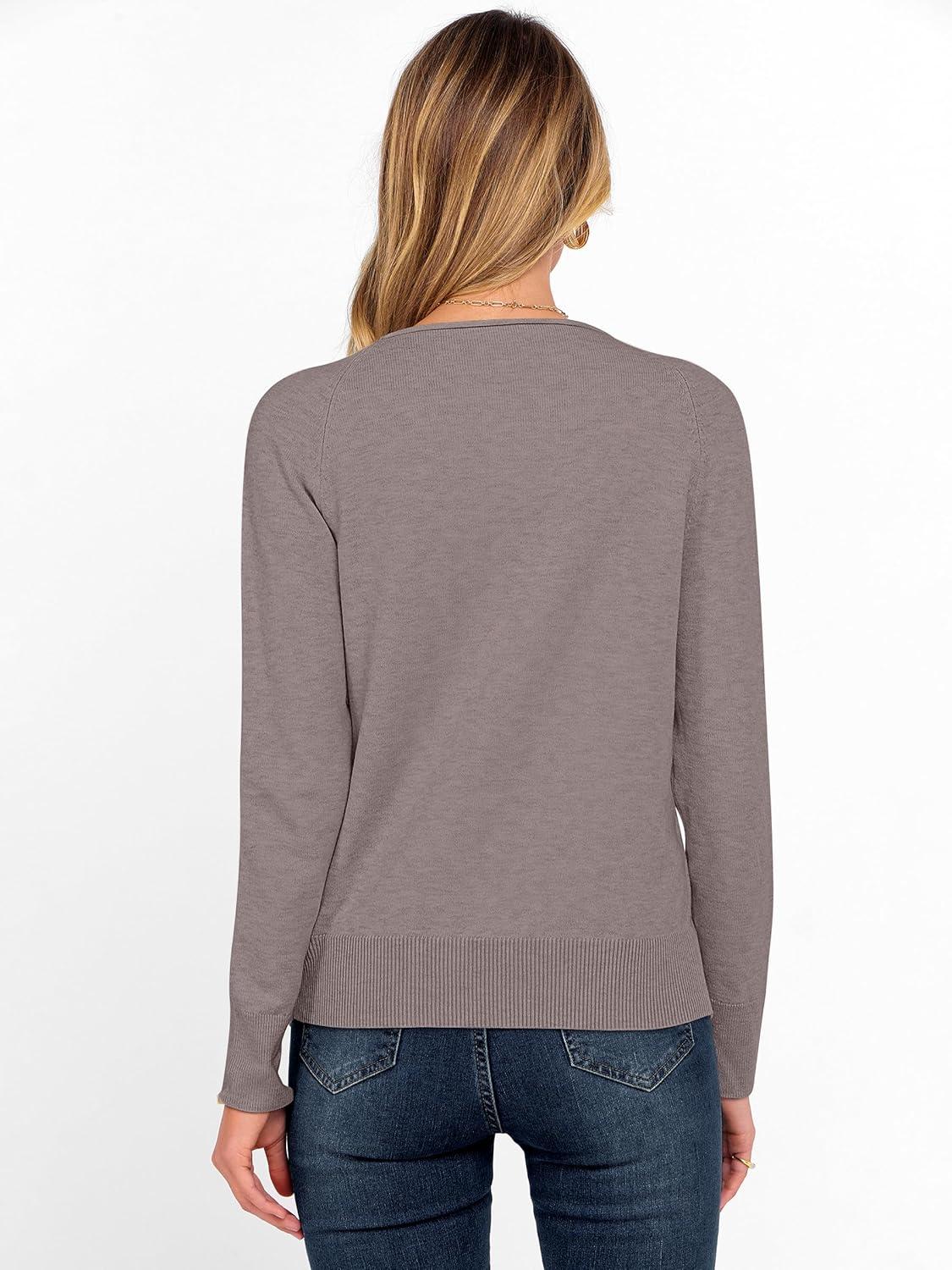 imageANRABESS Womens Long Sleeve Rolled Boat Neck Casual Soft Lightweight Basic Pullover Sweater Top 2025 Fall Shirt Work OutfitsGrey Khaki