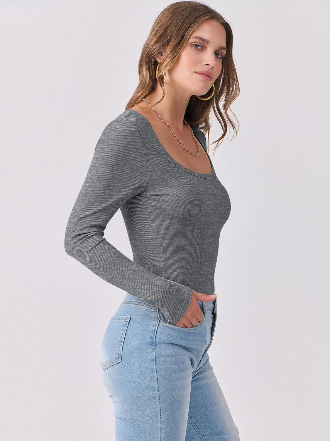 imageANRABESS Womens Long Sleeve Shirts Scoop Neck Ribbed Knit Slim Fitted Tops Casual Basic Tee 2025 Fall Fashion Outfits ClothesDark Grey