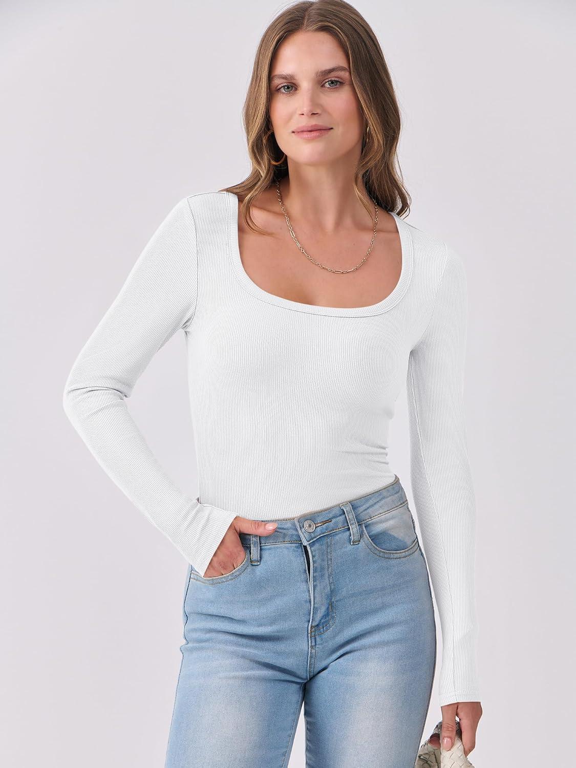 imageANRABESS Womens Long Sleeve Shirts Scoop Neck Ribbed Knit Slim Fitted Tops Casual Basic Tee 2025 Fall Fashion Outfits ClothesWhite