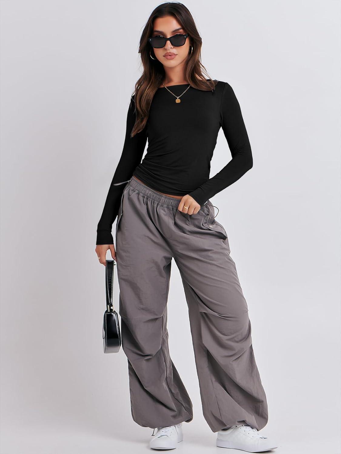 imageANRABESS Womens Long Sleeve Shirts Tight Fitted Going Out Crop Tops Crewneck Basic Tee Y2k Fall Outfits Teens Girls ClothesBlack