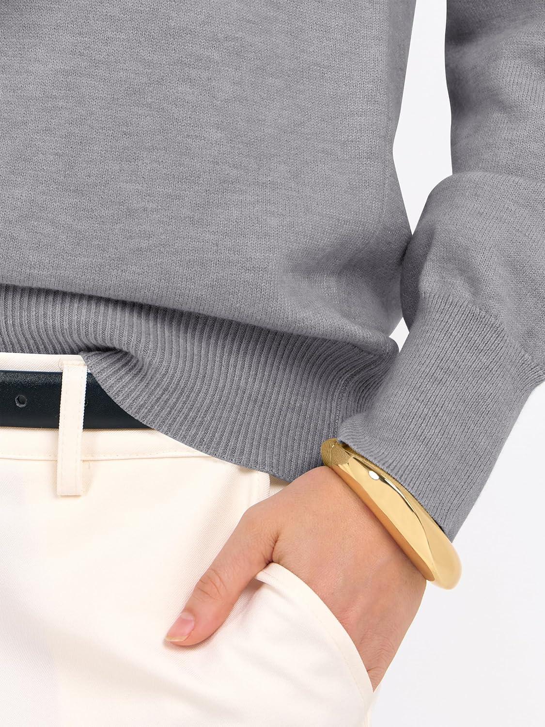 imageANRABESS Womens Long Sleeve V Neck Sweaters 2025 Fall Casual Classic Soft Loose Fit Basic Pullover Jumper TopGrey