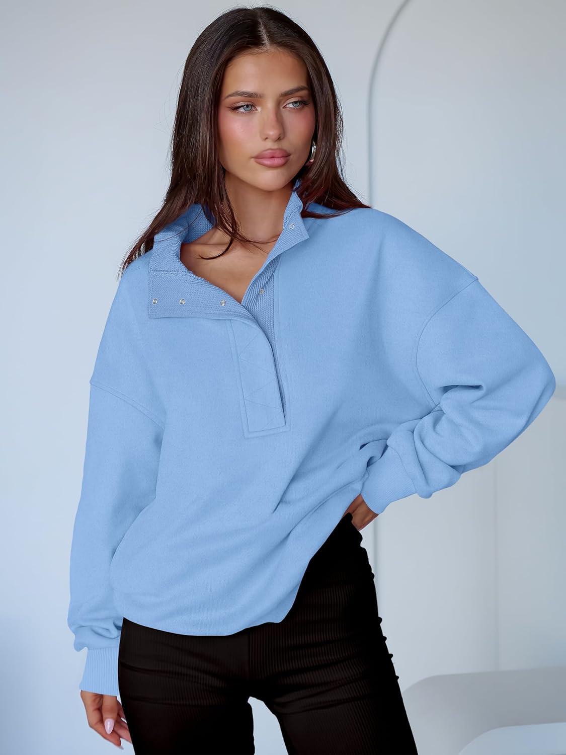 imageANRABESS Womens Oversized Sweatshirt Long Sleeve Henley Pullover Tops 2025 Fall Casual Button Loose Fit Teens Fashion OutfitsBright Blue