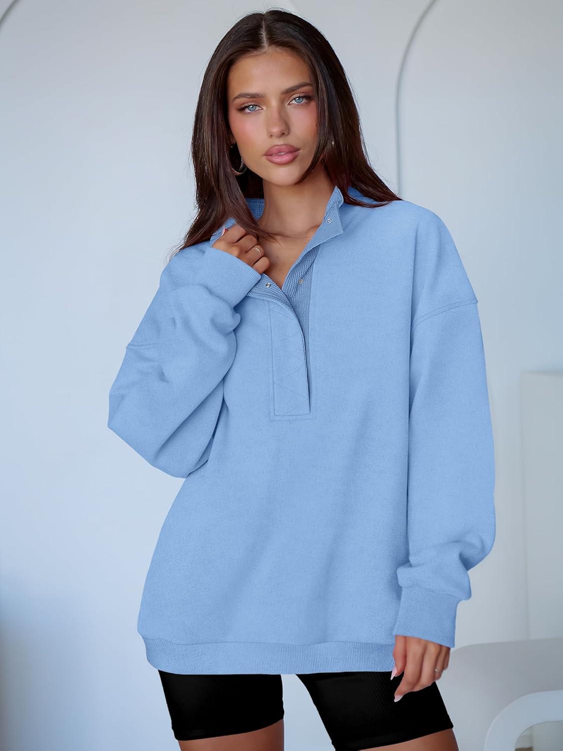 imageANRABESS Womens Oversized Sweatshirt Long Sleeve Henley Pullover Tops 2025 Fall Casual Button Loose Fit Teens Fashion OutfitsBright Blue