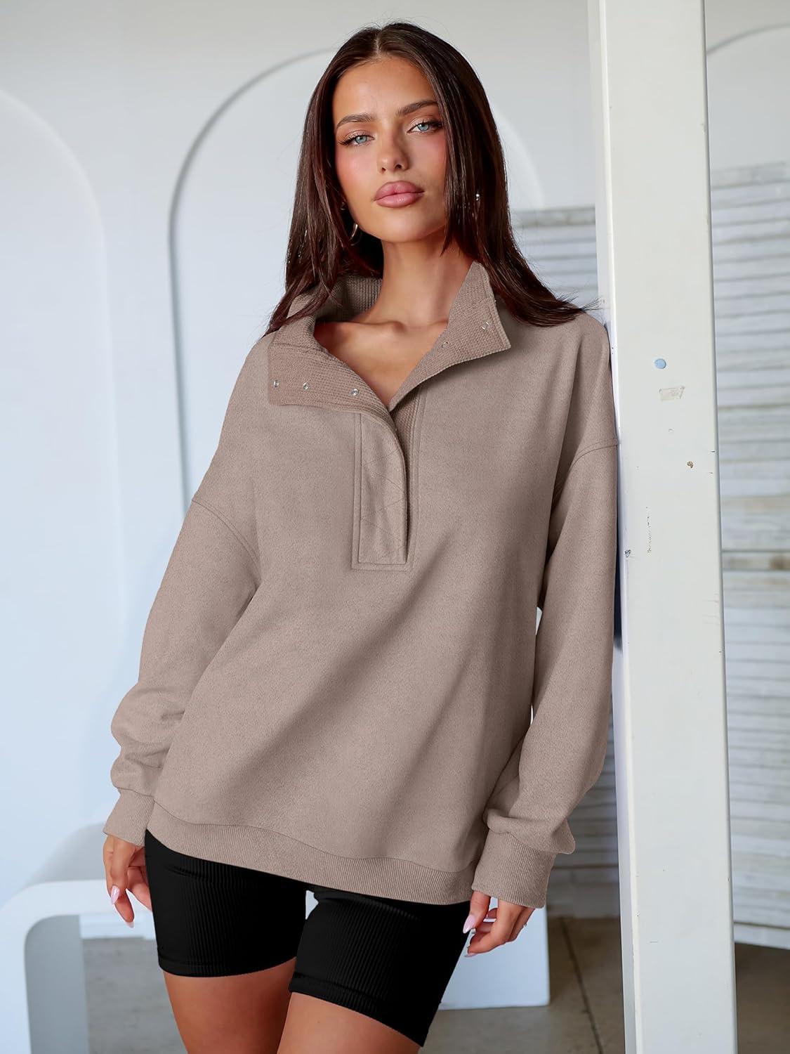 imageANRABESS Womens Oversized Sweatshirt Long Sleeve Henley Pullover Tops 2025 Fall Casual Button Loose Fit Teens Fashion OutfitsMocha