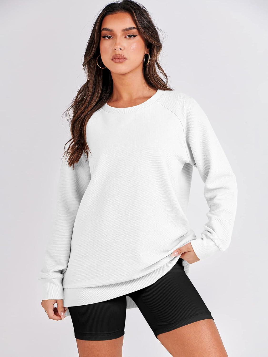 imageANRABESS Womens Oversized Sweatshirts Crewneck Long Sleeve Tunic Pullover Shirts Side Zipper Hoodies 2025 Fall ClothesWhite