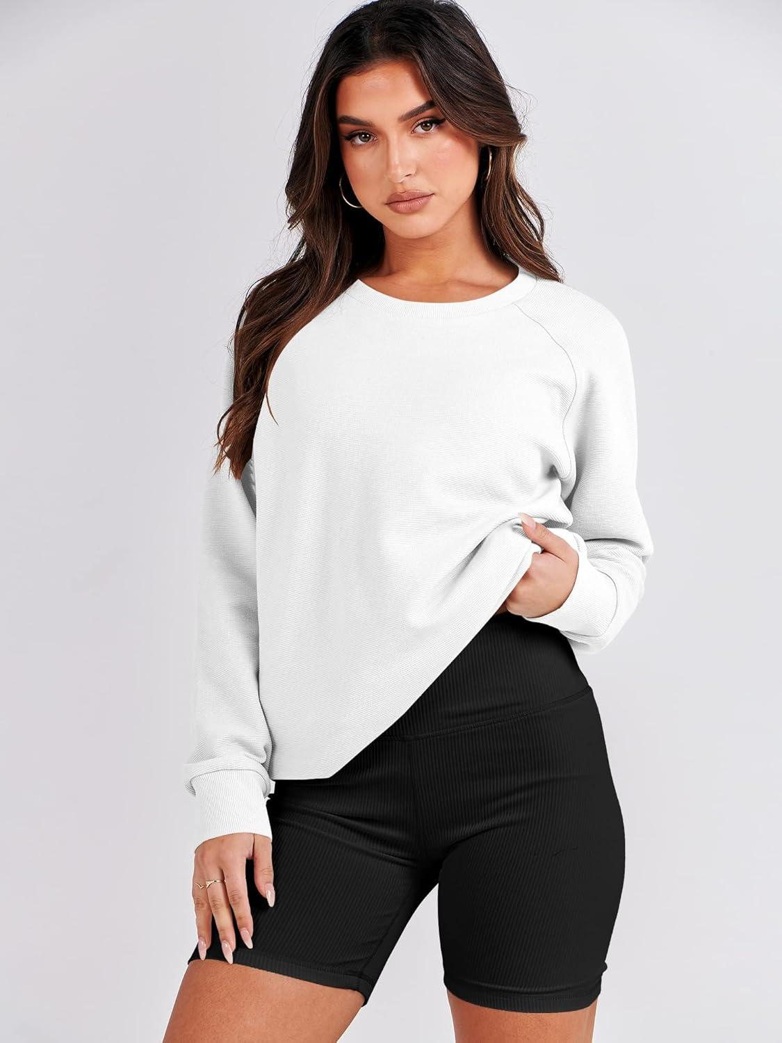 imageANRABESS Womens Oversized Sweatshirts Crewneck Long Sleeve Tunic Pullover Shirts Side Zipper Hoodies 2025 Fall ClothesWhite