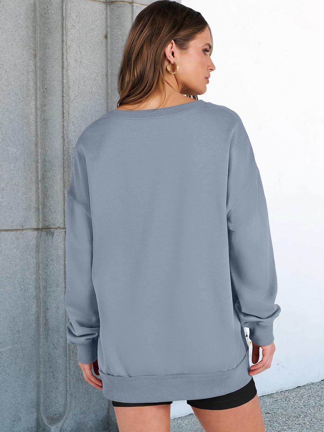 imageANRABESS Womens Oversized Sweatshirts Long Sleeve Tunic Shirts V Neck Loose Pullover Tops 2025 Trendy Fall Teen Girls OutfitLight Blue