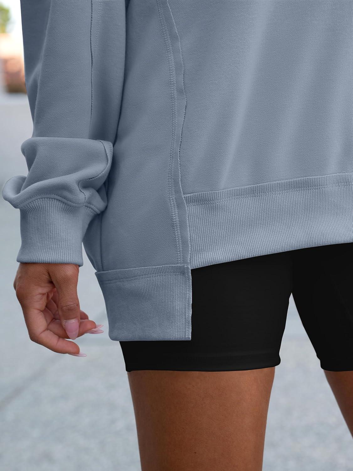 imageANRABESS Womens Oversized Sweatshirts Long Sleeve Tunic Shirts V Neck Loose Pullover Tops 2025 Trendy Fall Teen Girls OutfitLight Blue