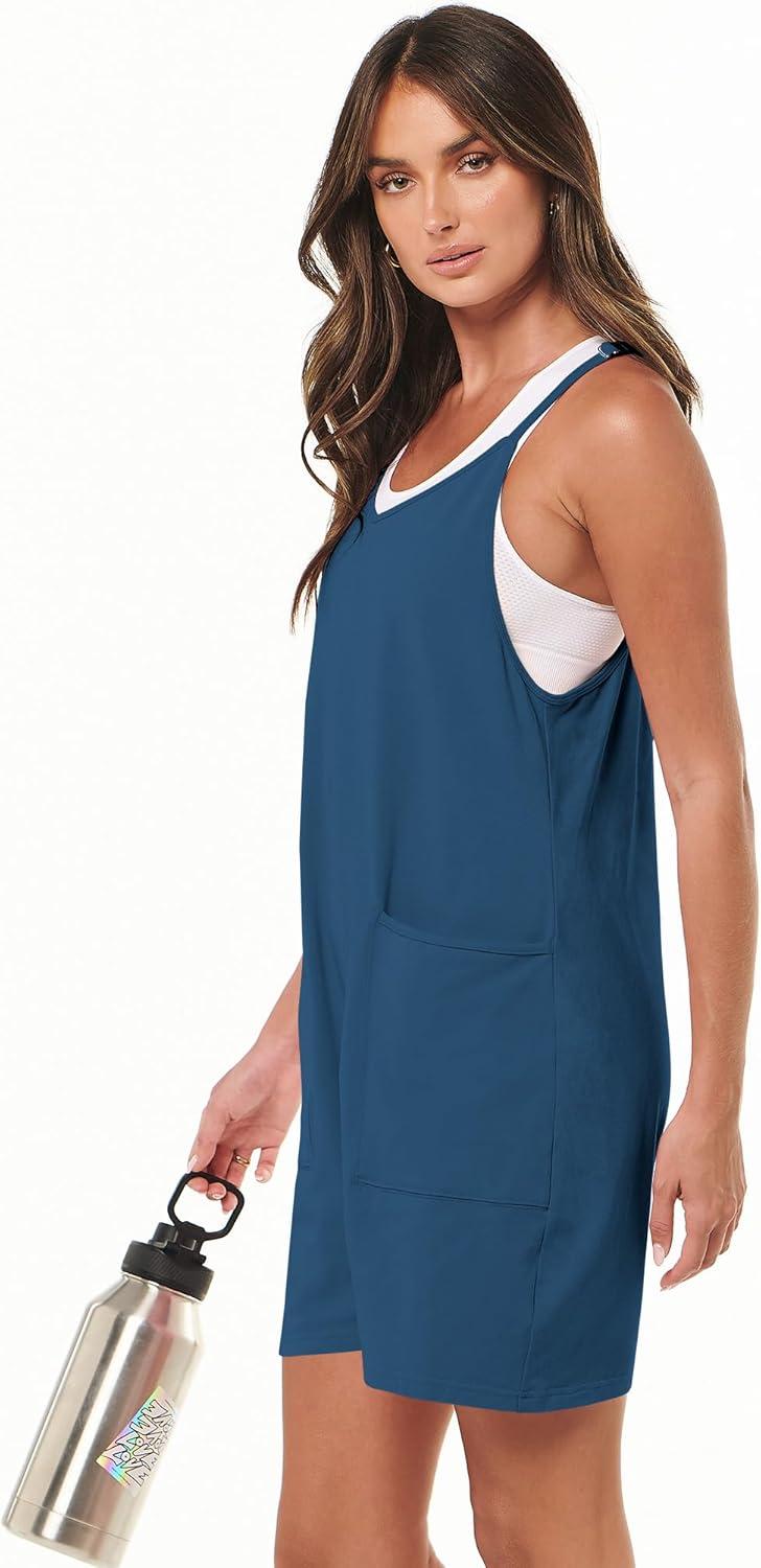 imageANRABESS Womens Rompers Summer Casual Loose Sleeveless Overalls Spaghetti Strap Shorts Jumpsuit 2025 Beach Vacation OutfitsBlue
