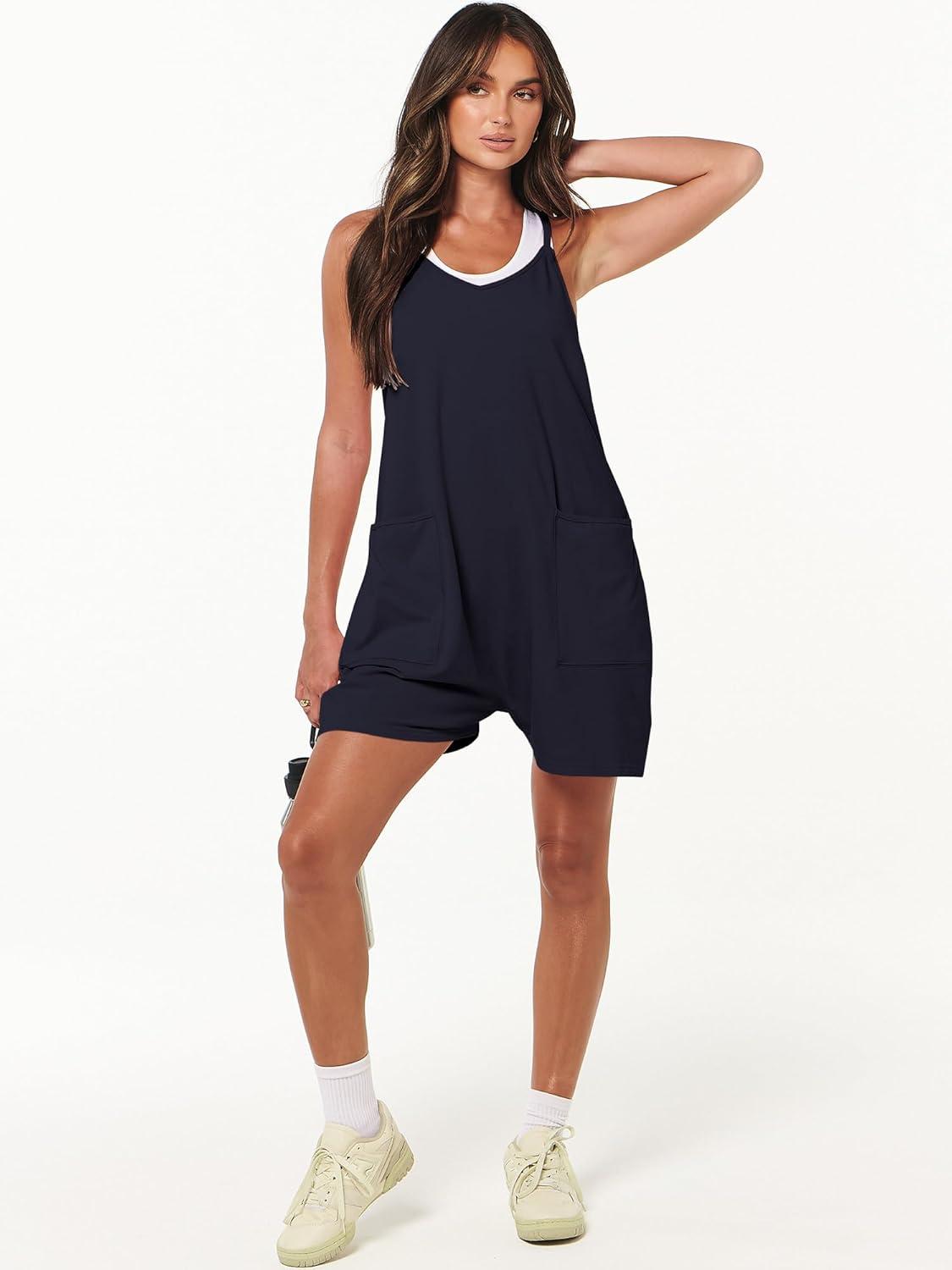 imageANRABESS Womens Rompers Summer Casual Loose Sleeveless Overalls Spaghetti Strap Shorts Jumpsuit 2025 Beach Vacation OutfitsNavy Blue