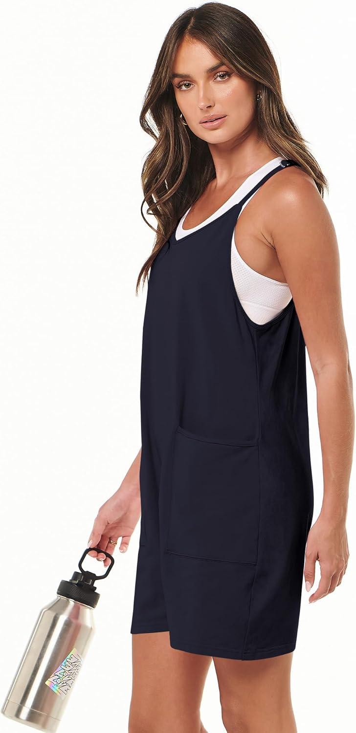 imageANRABESS Womens Rompers Summer Casual Loose Sleeveless Overalls Spaghetti Strap Shorts Jumpsuit 2025 Beach Vacation OutfitsNavy Blue