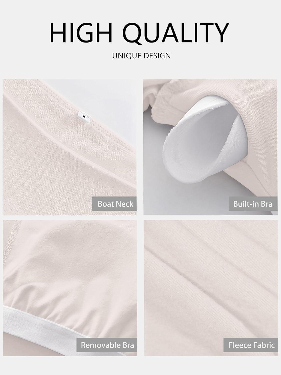 imageANRABESS Womens Thermal Shirts Builtin Bra Long Sleeve Tops Boat Neck Fleece Slim Fitted Basic Tee 2025 Fall Winter OutfitsParchment