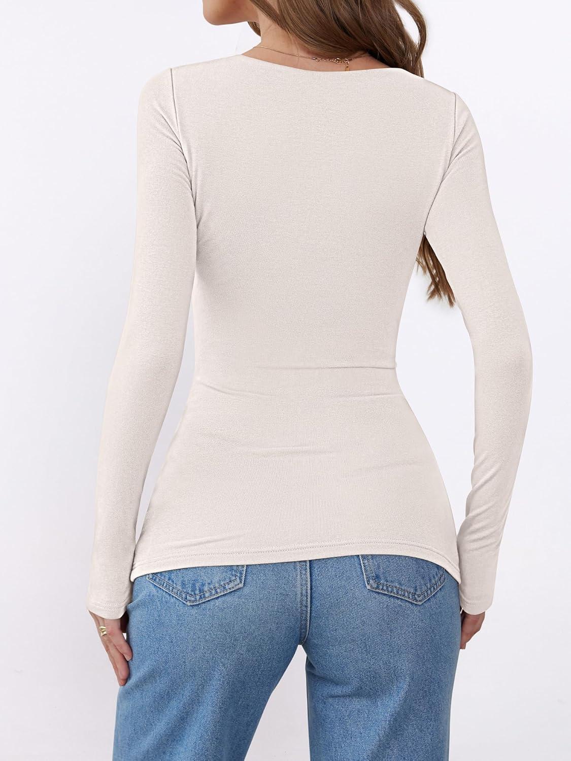 imageANRABESS Womens Thermal Shirts Builtin Bra Long Sleeve Tops Boat Neck Fleece Slim Fitted Basic Tee 2025 Fall Winter OutfitsParchment