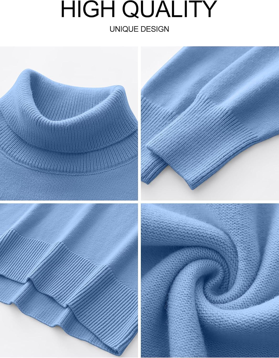 imageANRABESS Womens Turtleneck Sweaters Oversized Chunky Long Sleeve Knit High Low Hem Pullover Top 2025 Fall Winter FashionSky