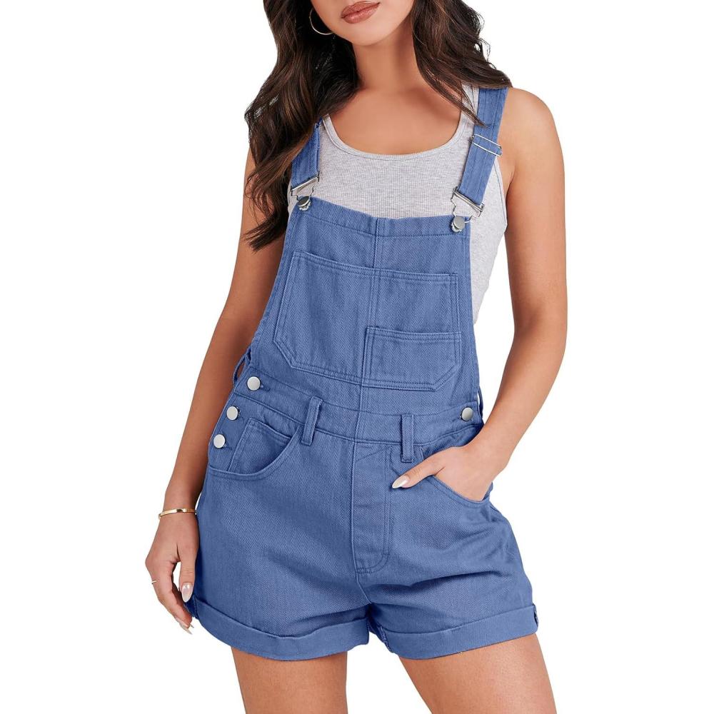 imageANRABESS Overalls for Women Denim Shorts Overalls 2025 Summer Casual Loose Fit Adjustable Rompers Jean jumpsuit Bib ShortallsBlue