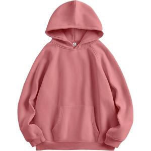 ANRABESS Women Hoodies Oversized Fleece Long Sleeve Comfy Casual Basic Pullover Sweatshirts 2025 Fall Outfits Y2K Clothes(Peach)