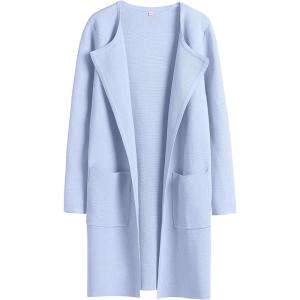 ANRABESS Womens Cardigan Sweater Open Front Knit Long Coatigan Dressy Casual Jacket Coat 2025 Fall Outfits Classy Clothes(Sky Blue)