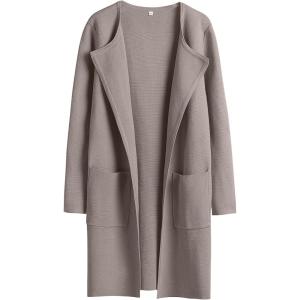 ANRABESS Womens Cardigan Sweater Open Front Knit Long Coatigan Dressy Casual Jacket Coat 2025 Fall Outfits Classy Clothes(Taupe)