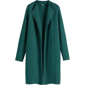 ANRABESS Women’s Long Cardigans Sweater 2025 Fall Dressy Casual Lapel Knit Warm Trench Coatigan Oversized Blazer Jacket Coat(Dark Green)
