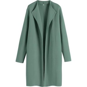 ANRABESS Women’s Long Cardigans Sweater 2025 Fall Dressy Casual Lapel Knit Warm Trench Coatigan Oversized Blazer Jacket Coat(Green)